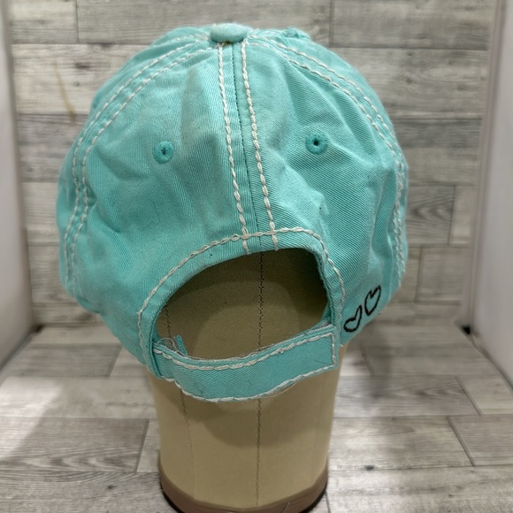 Bless your heart turquoise distressed baseball hat cap - Picture 5 of 7